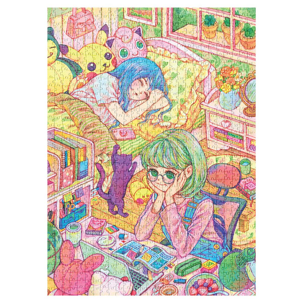 SOONNESS 1000 piece art puzzle girl's room by rowon art