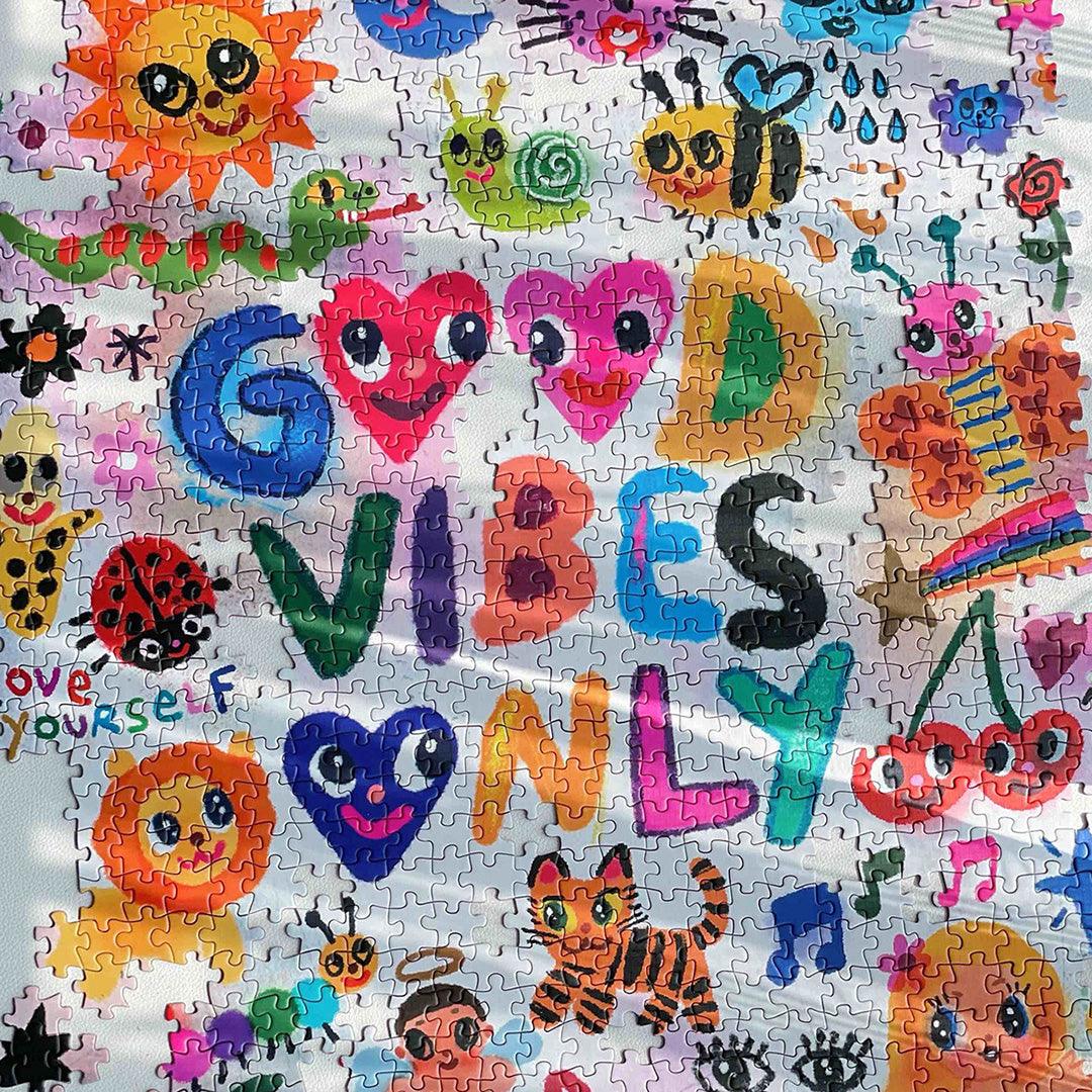 SOONNESS 1000 piece puzzle Good Vibes Only by Humberto Cruz iscreamcolour Karol G