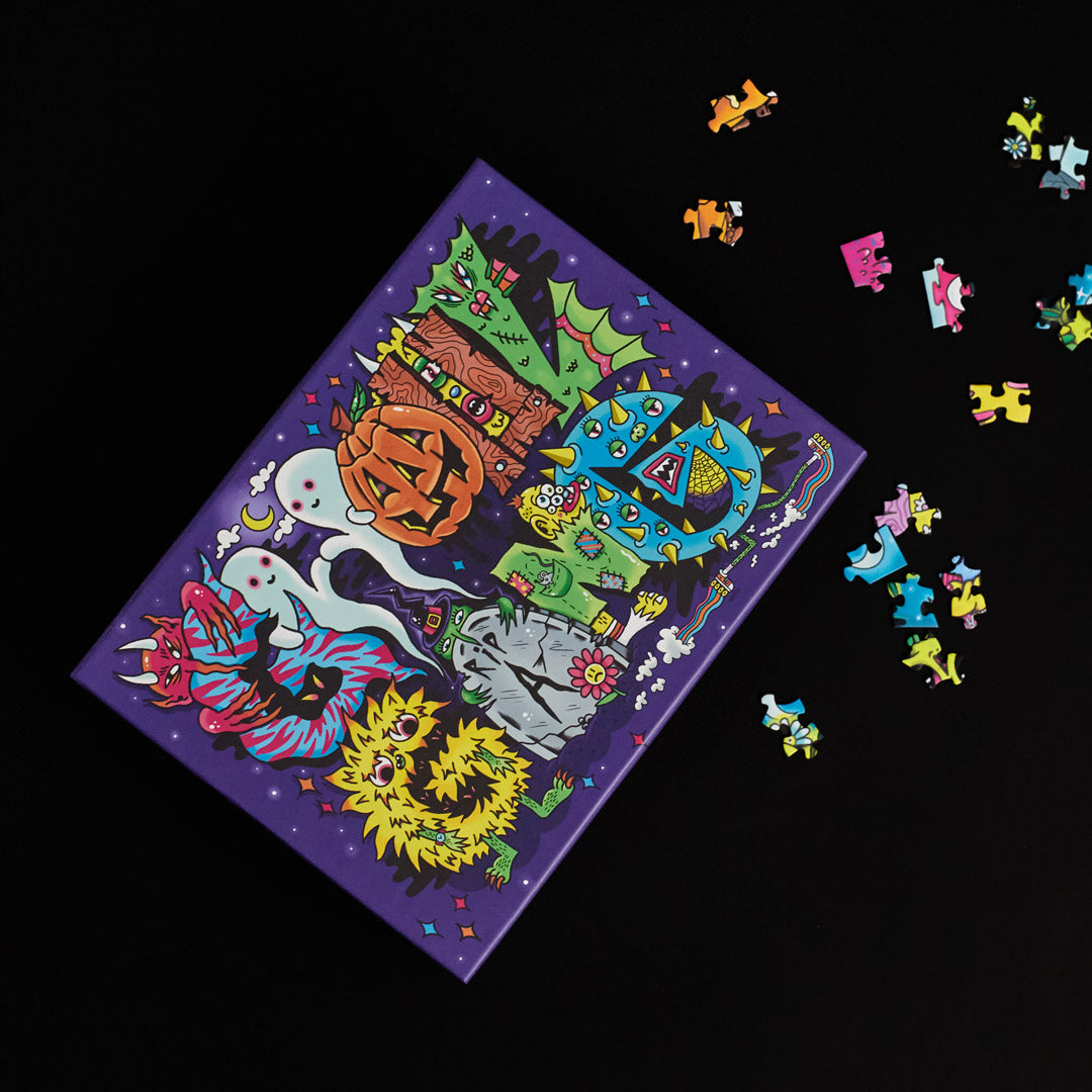 SOONNESS Ghoul Gang Halloween Advent Calendar Mini Jigsaw Puzzles Frenemy art