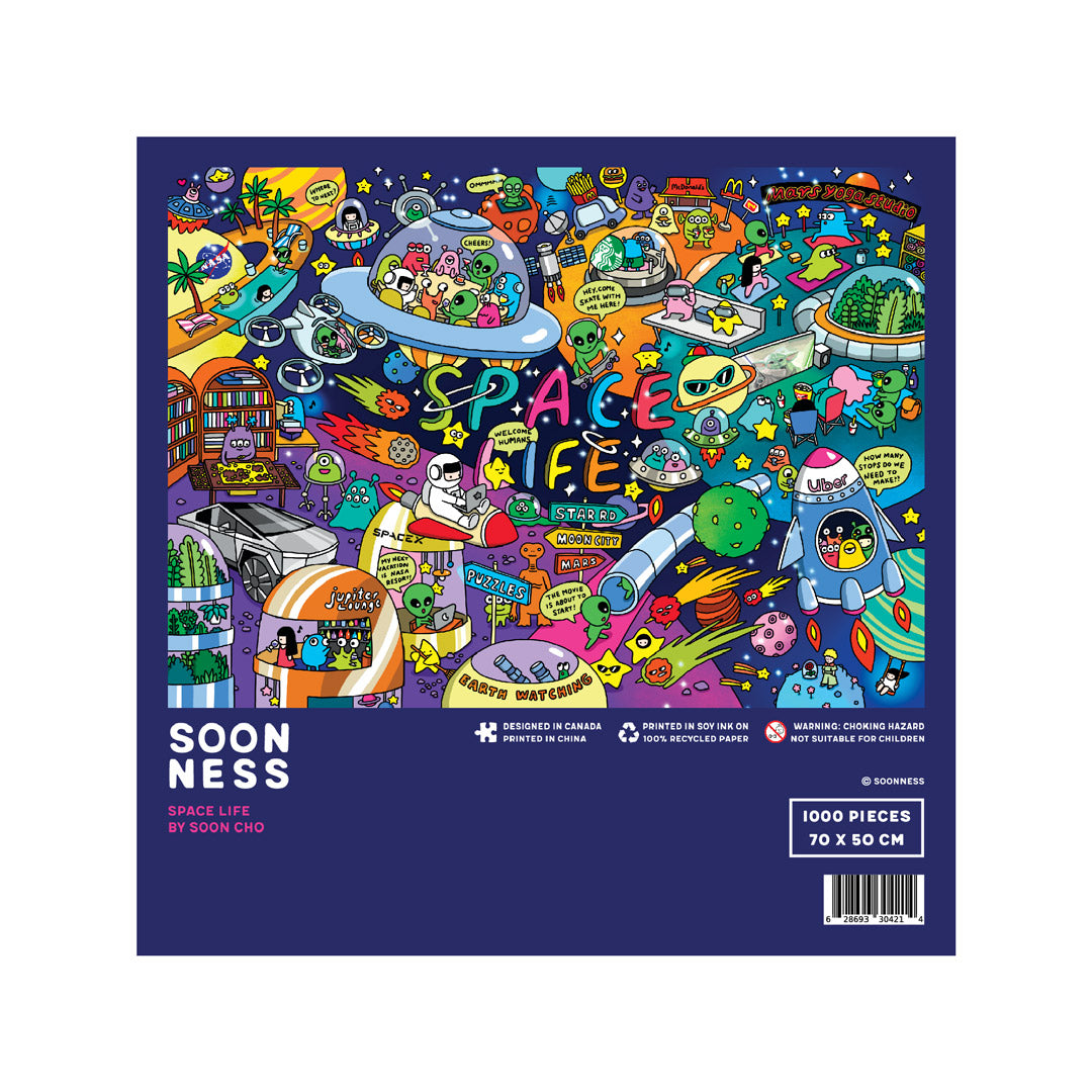 SOONNESS 1000 piece puzzle for adults Soon Cho Space Life cartoon illustration 