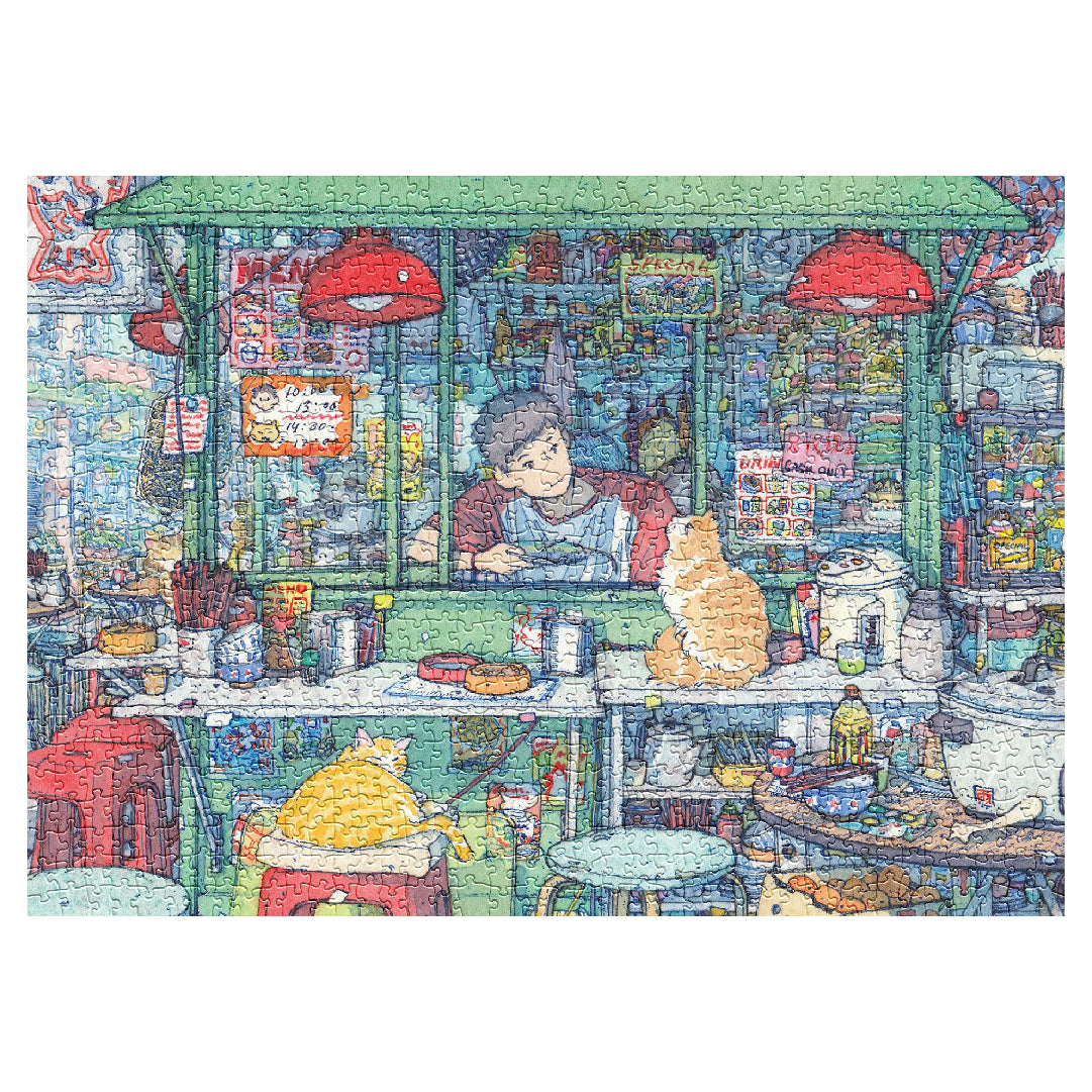 SOONNESS 1000 piece puzzle rain szeto cat hours