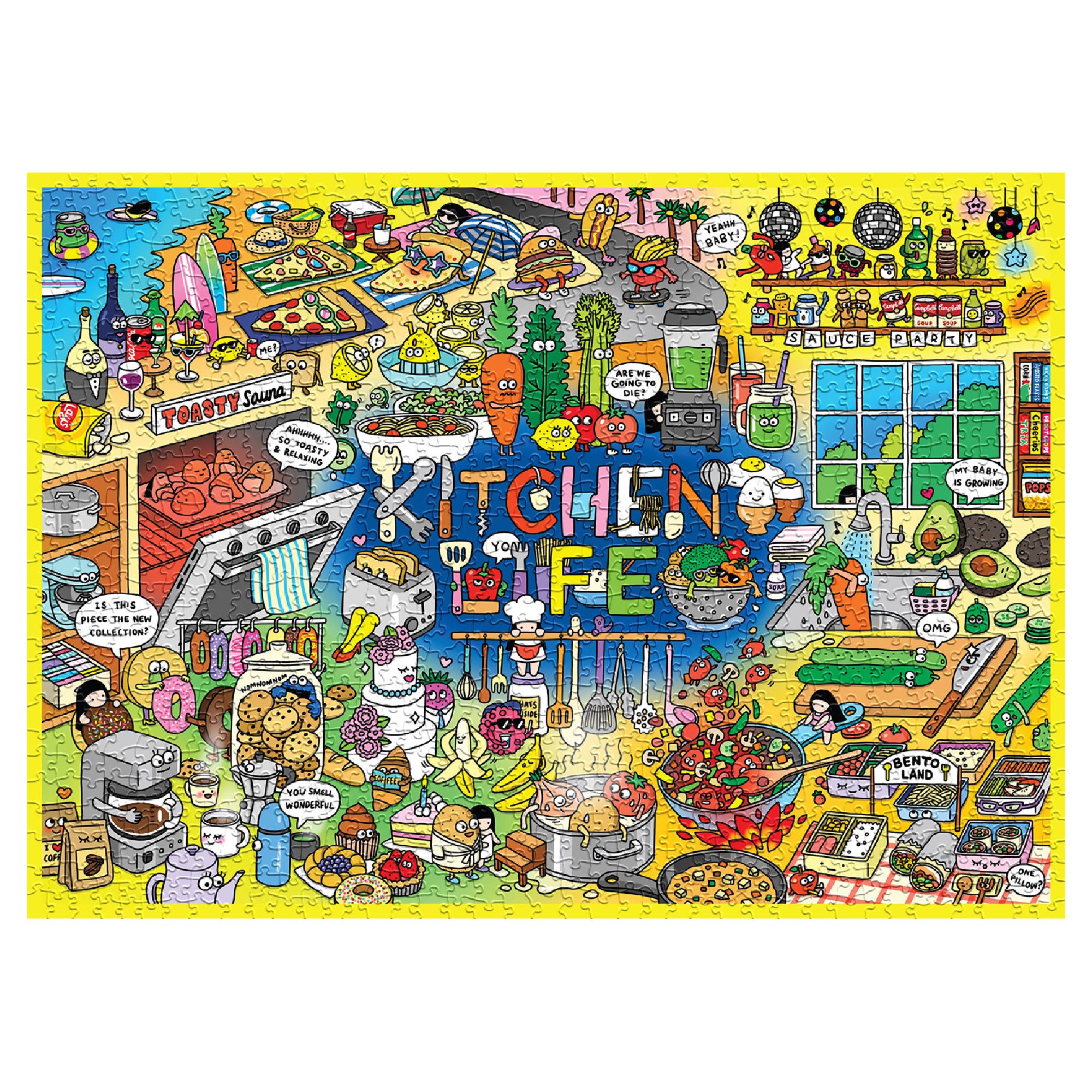 SOONNESS critter bundle cartoon illustration 1000 piece puzzle Soon Cho Kitchen Life