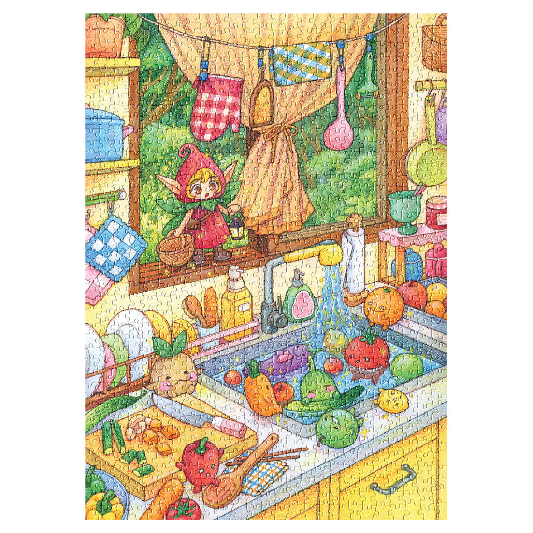 Veggie Bath 1000-Piece Art Puzzle by Rowon | SOONNESS