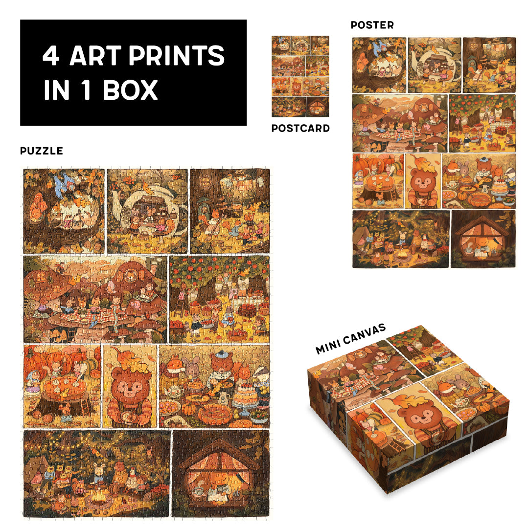 Golden Forest 1000-Piece Art Puzzle by Luosha | SOONNESS