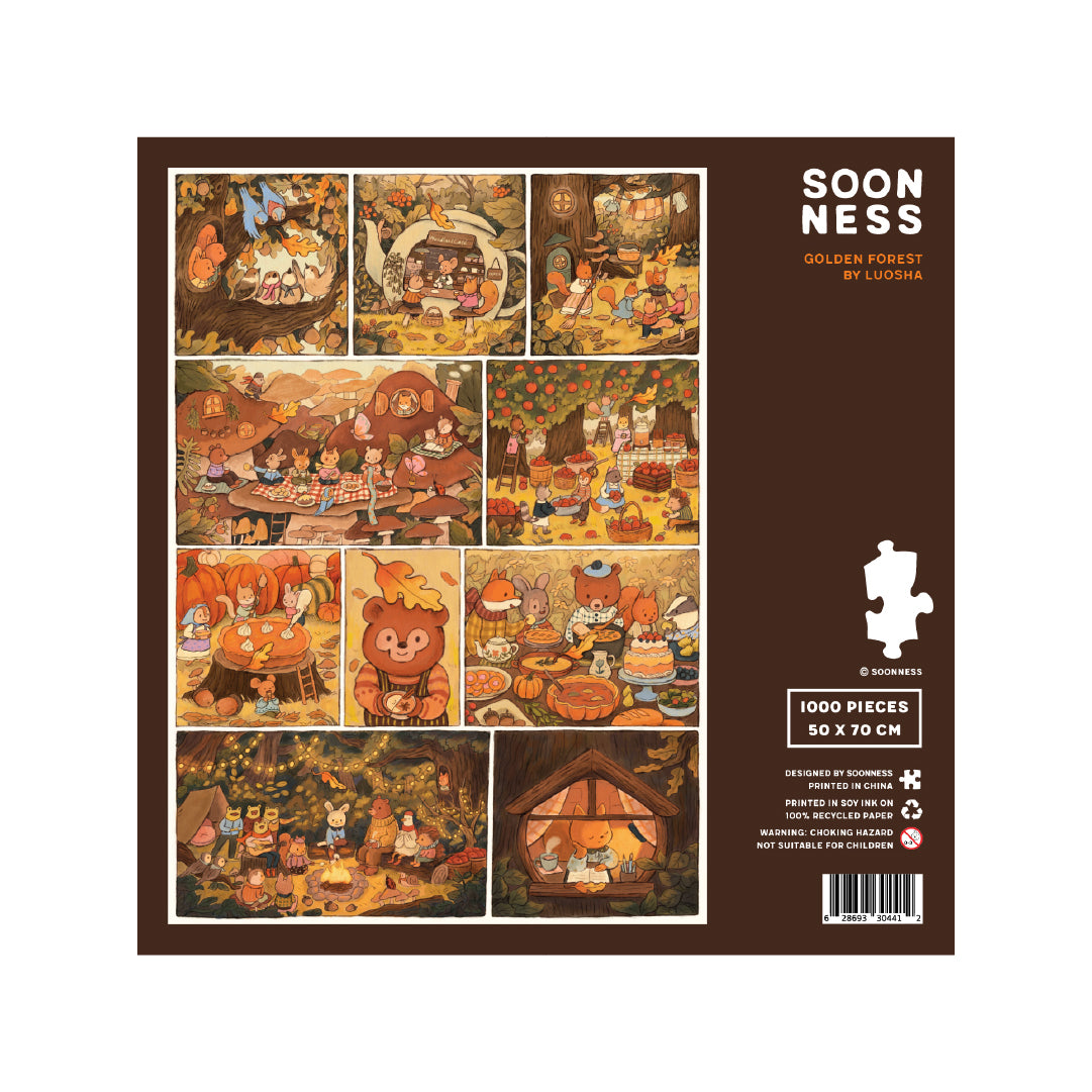 Golden Forest 1000-Piece Art Puzzle by Luosha | SOONNESS