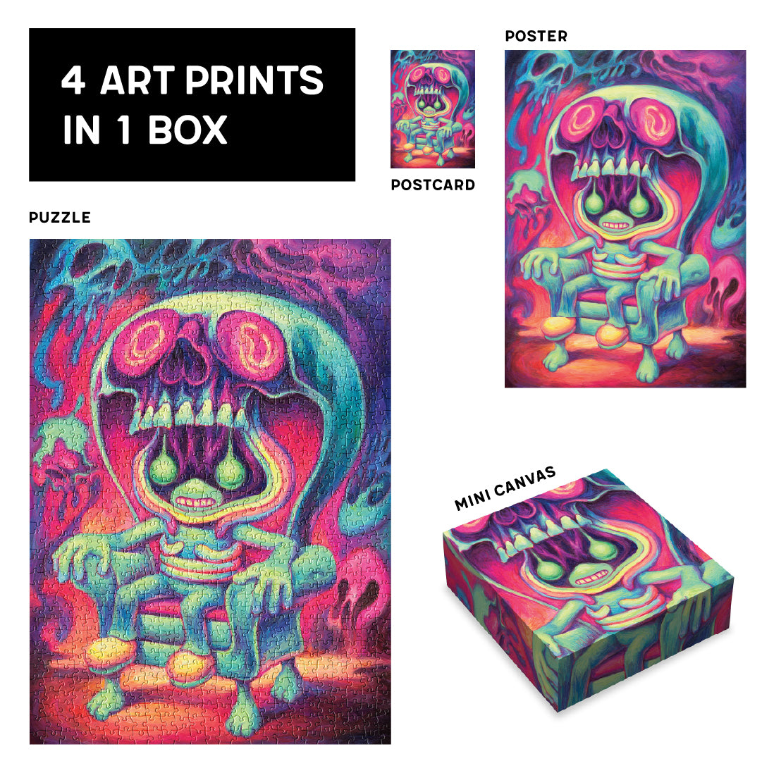 SOONNESS 1000 piece puzzle masanori sato skull chair halloween art