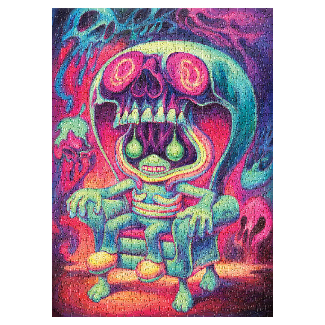 SOONNESS 1000 piece puzzle masanori sato skull chair halloween art
