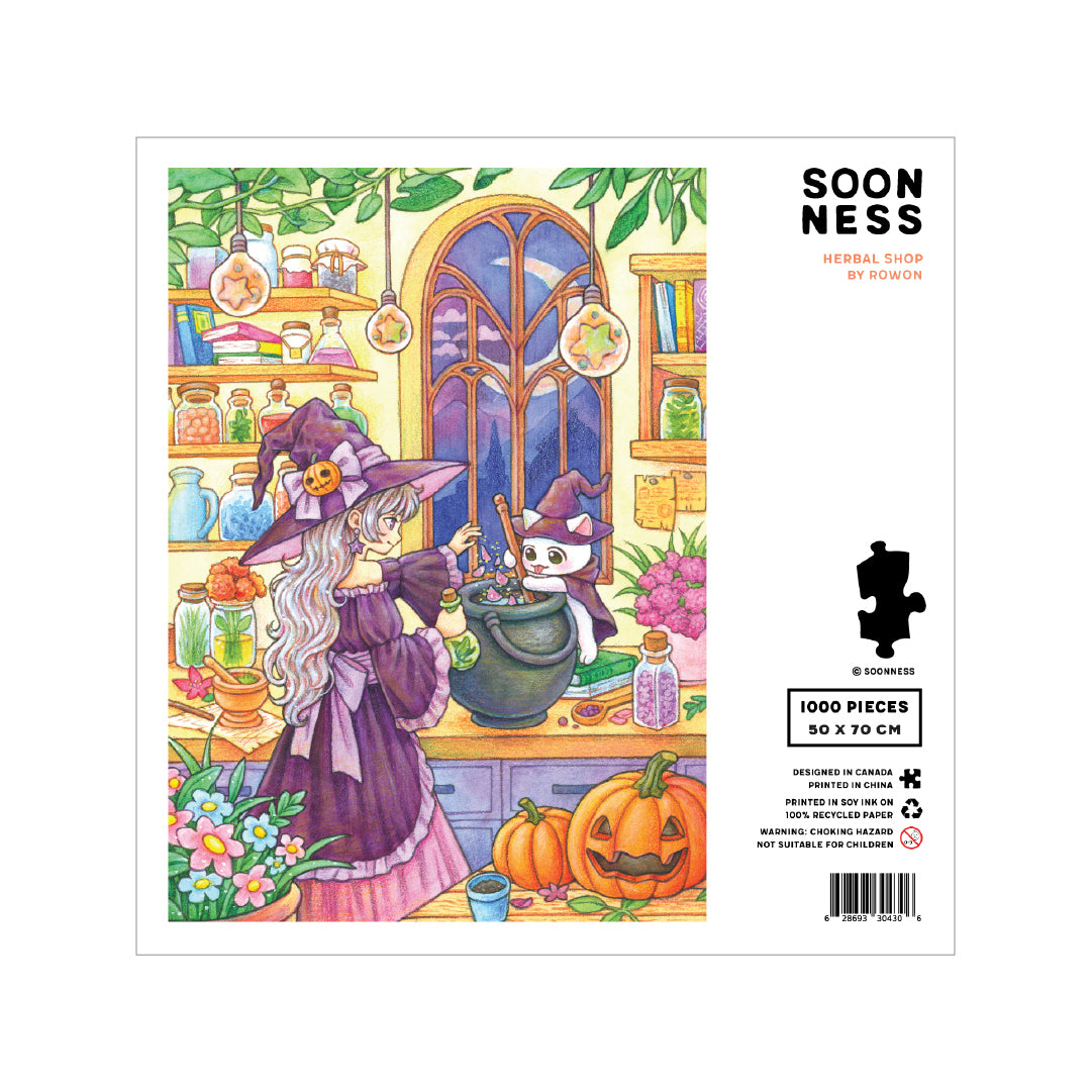 SOONNESS 1000 piece puzzle Herb Shop Rowon art Halloween witch Kawaii