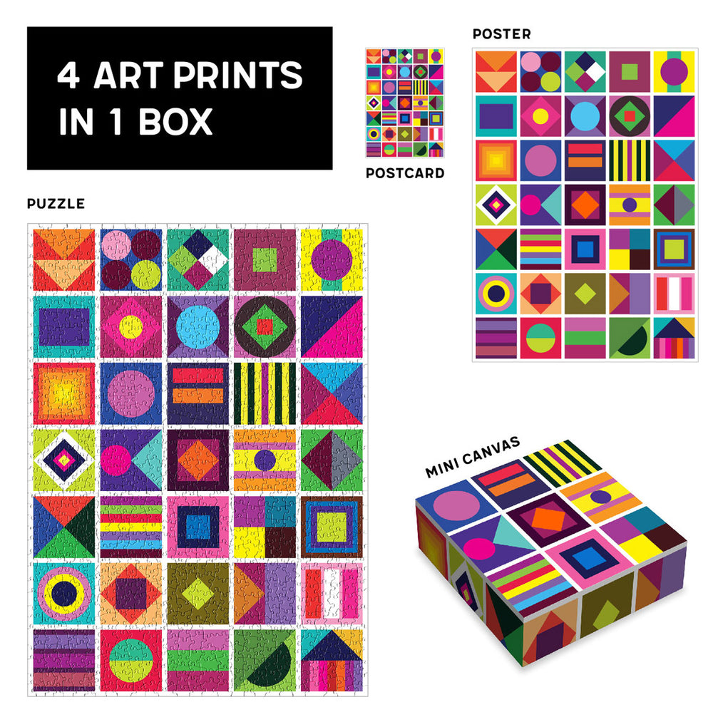 Quilt 1000-Piece Abstract Art Puzzle by Soon Cho | SOONNESS