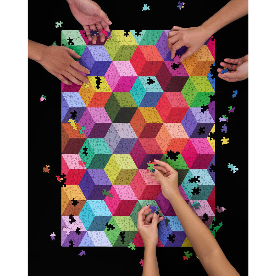 SOONNESS 1000 piece puzzle color therapy soon cho cubes abstract art