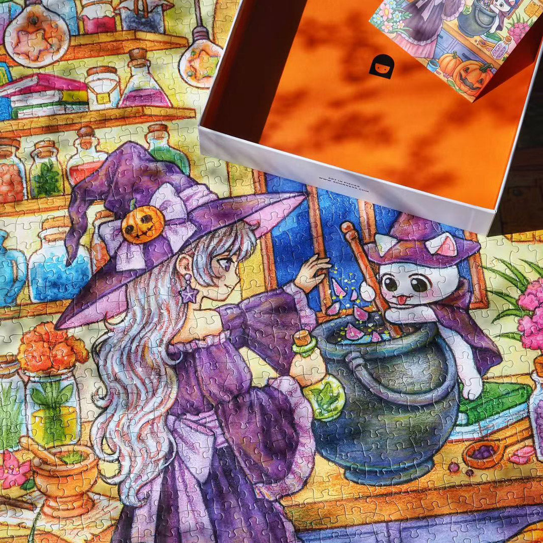 SOONNESS 1000 piece puzzle Herb Shop Rowon art Halloween witch Kawaii