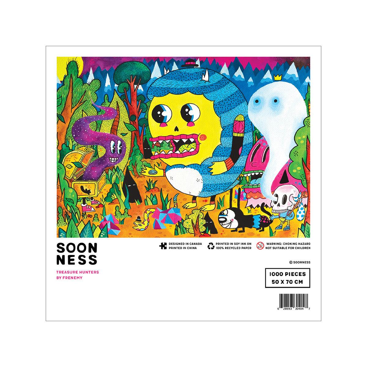SOONNESS 1000 piece puzzle Treasure Hunters by illustrator Frenemy art 